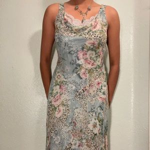 Abstract Muti Design Floral Dress